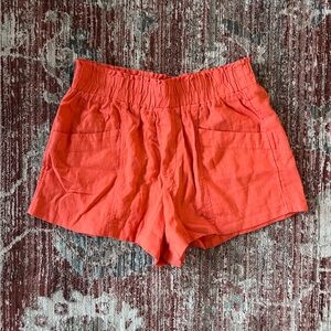 Bright orange shorts